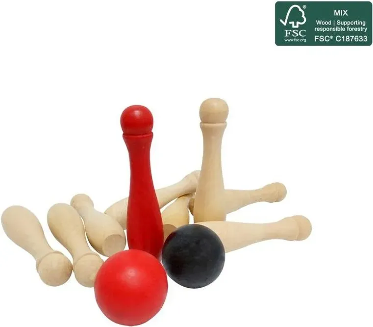 Outdoor Spiel Garten-Bowling inkl. Tragetasche FSC