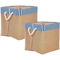 Beliani Aufbewahrungskorb 2er Set TUGUL Baumwolle Beige