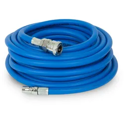 EBERTH Druckluftschlauch 10 m, 6x11 mm, 1/4" Kupplung, 20 bar, Gewebeschlauch für Kompressor – Zubehör