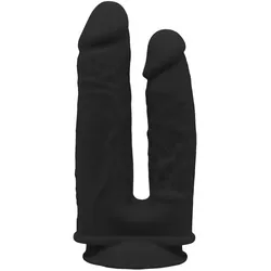 Double Penetration Stroker Masturbator mit doppelter Öffnung (Anus und Schamlippenform) Dream Toys Real Love Schwarz