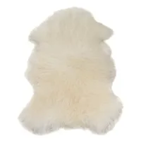 Aves-24 Fellteppich SCHAFFELL Lammfell Naturfell ECHTES 100% Fell 110 bis 120 cm Länge weiß