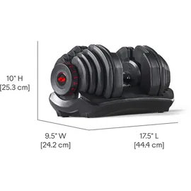 Bowflex SelectTech 1090i verstellbare Hantel 24 kg rot / schwarz