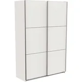 Demeyere Schiebetürenschrank DEMEYERE GROUP "Alhambra", weiß (matt weiß), B:148cm H:223,7cm T:60cm, Spanplatte, Schränke, Schiebetürenschrank, viel Stauraum, 2 Kleiderstangen aus Stahl, viele Ablageflächen