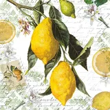 Ambiente Home Papierservietten, 20 Stück, 33x33 cm, gelbe Zitronen-Servietten, dekorative Papierservietten, Decoupage-Servietten, Zitrone, Cocktail-Servietten, Herbst-Servietten, Papier, Mutter, Tee