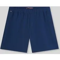 Regular Fit Shorts aus seesucker Modell 'DOVER', Dunkelblau, XL