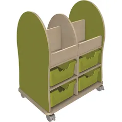 Leseratte Maxi mit 4 Fächern und 4 Schubladen