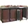 MCW Mülltonnenverkleidung MCW-K14 124 x 265 x 84 cm walnuss