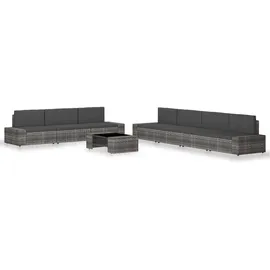 vidaXL Garten-Lounge-Set 8-tlg. grau