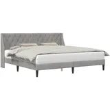 vidaXL Modernes Bett 200 x 200 cm Hellgrau
