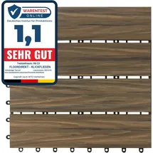 Floordirekt WPC-Terrassenfliese 30 x 30 cm braun
