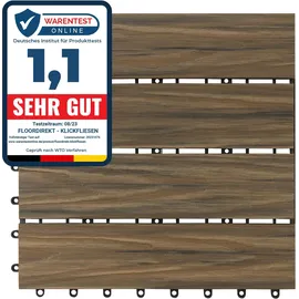 Floordirekt WPC-Terrassenfliese 30 x 30 cm braun