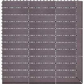 Mendler WPC Bodenfliese Rhone grau 30 x 30 cm 11 St.