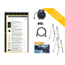 osnatech Balkonkraftwerk Mini-PV-Premium Glas L-1 (425 W) STARTER Balkon-Solaranlage