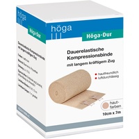 Höga Höga-Dur, dauerelastische Kompressionsbinde mit langem Zug - 10 cm x 7 m gedehnt – hautfreundlich, luftdurchlässig