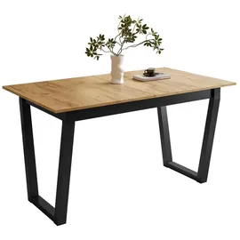 lookway Esstisch, Eiche, Holzwerkstoff, 8-Sitzer, Rechteckig,Rechteckig, 80x77x140 cm, Hergestellt in Europa, Esszimmer, Tische, Esstische