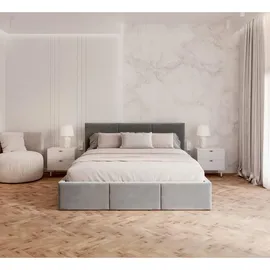 Fdm Polsterbett 180 x 200 cm Grau