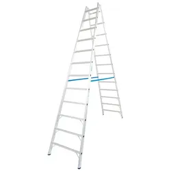 KRAUSE Sprossen-Doppelleiter »STABILO«, Anzahl Sprossen: 24, aus Aluminium - silberfarben
