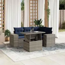 vidaXL Gartensofa-Set 5-tlg. grau