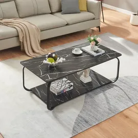 [en.casa] Couchtisch Kolta Schwarz Marmoroptik 120 x 60 x 43 cm