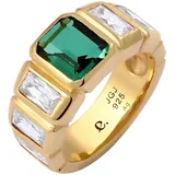 ELLI PREMIUM Elli Ring gold | dunkelgrün / transparent 52