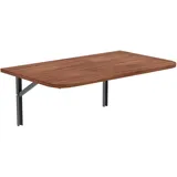 AKKE Klapptisch Wandklapptisch Esstisch - Klappbar Faltbar Platzsparend - Abgerundete Ecken - 80cm x 35cm - Burgund