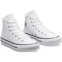 Converse Chuck Taylor All Star Eva Lift Leather Foundation Hi in Weiss, 38 1/2