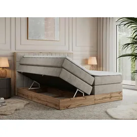 MKS Boxspringbett 160 x 200 cm H4 Beige