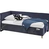 Meise Möbel meise.möbel Polsterbett Fun Stoff Blau Dunkelblau