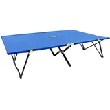 Doppelliege Klappbar Blau Stahl