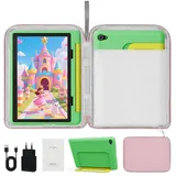 BUFO 10.1 Zoll 14GB RAM+64GB ROM 1280x800 HD-Display, 5000mAh Akku Kinder Tablet (64 GB) grün|rosa