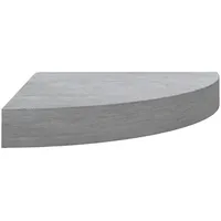 VidaXL Eck-Schweberegal Betongrau 35x35x3,8 cm MDF