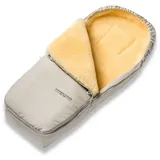 Hofbrucker Lammfell-Fußsack Alaska für Kinderwagen und Buggy, in Beige | Gr.: onesize
