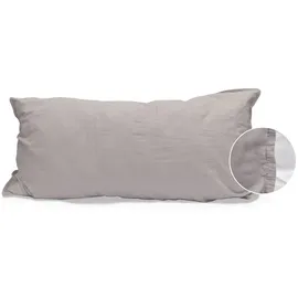 H. G. Hahn Kissenbezug Renforce Unifarben Beige 40 x 80 cm