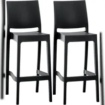 CLP Barhocker Maya 105 x 45 x 51 cm Schwarz