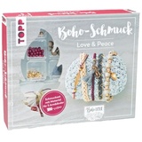 Frechverlag GmbH Boho-Schmuckset Love & Peace (Dunkelrot/Grau)