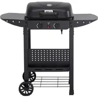 Yato Gasgrill 5kW, 2 Brenner, Stahl 100,5 x 49