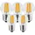 Trango LED-Leuchtmittel E27002, 5er Pack E27002-5 LED Filament Birne 5 Watt 450 Lumen - 2700K warmweiß leuchtend Ersatz für 60W Glühlampe - Glühbirne - Lampe Birne in Tropfen Form mit E27 Fassung Abstrahlwinkel 360°, 5 St., Lampe