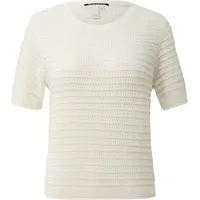 QS Kurzarmpullover creme M