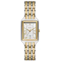 Fossil Raquel Damenuhr, Quarz-Dreizeigerwerk mit Edelstahlarmband