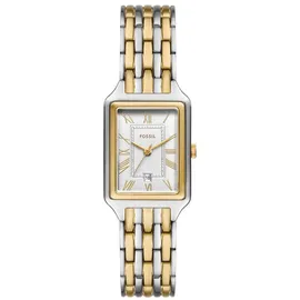 Fossil Raquel Damenuhr, Quarz-Dreizeigerwerk mit Edelstahlarmband