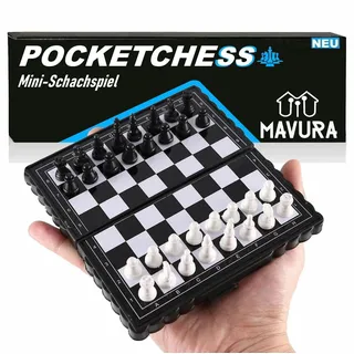 MAVURA POCKETCHESS Reiseschach Schach Schachbrett Magnetisch klappbar faltbar