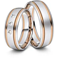 Trauringe Aschaffenburg 585er Weifl-/Rotgold - 4312