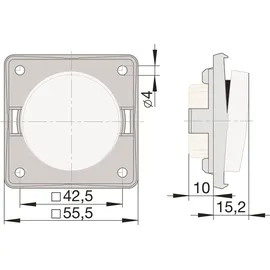 Berker Ausschalter Integro Flow 1-polig anthrazit matt