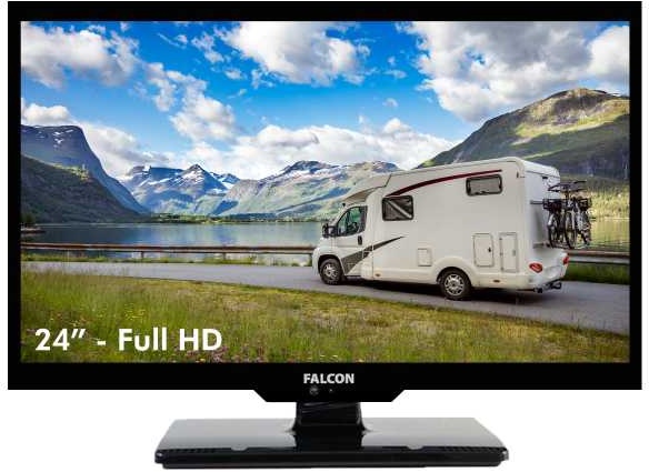 Falcon LED TV S4 Serie 24 Zoll / 60 cm Camping Fernseher (Full HD, 230/24/12V, DVB-S2, DVB-C/T2)