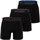 Scotch & Soda Boxershorts Solid Cotton Stretch 3er Pack Schwarz / Mehrfarbig L