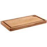 APS Servierbrett SIMPLY WOOD GN 1/3 mit Vertiefung (Ø 4 cm) und Saftrinne, 32,5 x 17,6 2 cm