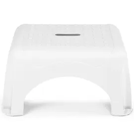 Ondis24 Tritthocker Step Stool, aus Kunststoff 1 Stufe, weiß