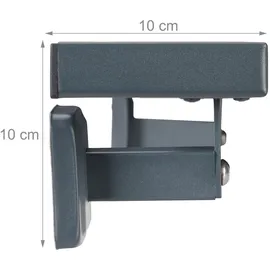 Relaxdays Handlauf eckig, anthrazit