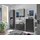 BASIC by Balculina Denver Hochschrank 38 x 195 cm Schwarz/Holz/Metall