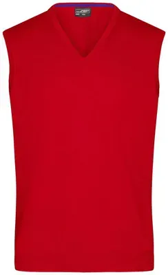 Herren V-Pullunder JN657, rot, Größe XXL - rot - XXL